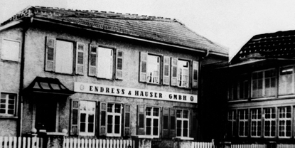 Endress+Hausers første lokaler i 1955.