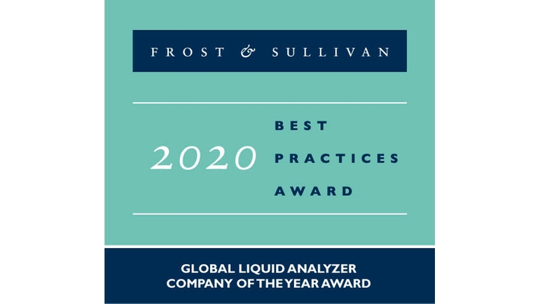 Endress+Hauser mottar Frost & Sullivans pris Company of the Year for vannanalyseinstrumenter.