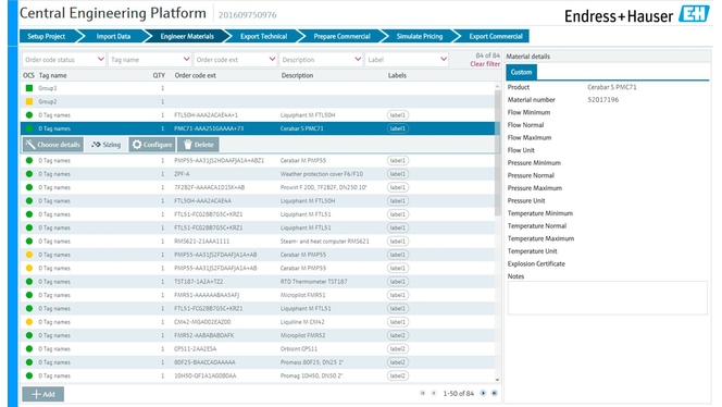 "Central Engineering Platform" fra Endress+Hauser