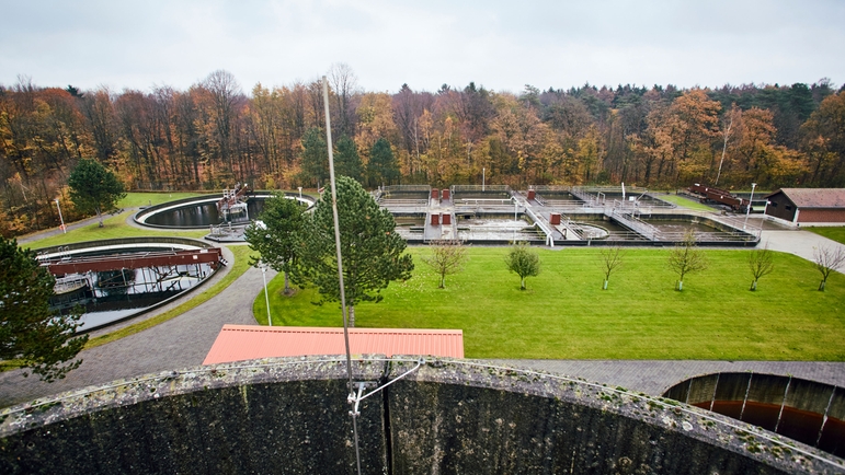 Vann- og avløpsanlegget i byen Stadtlohn i Nordrhein-Westfalen