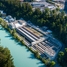 ARA Worblental renseanlegg for avløpsvann sett fra luften i Sveits