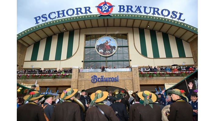 Pschorr Bräurosls festivaltelt på Oktoberfest München