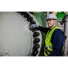 bilde av clamp-on-sensor på et DN 2000-rør (80") i et vannkraftverk