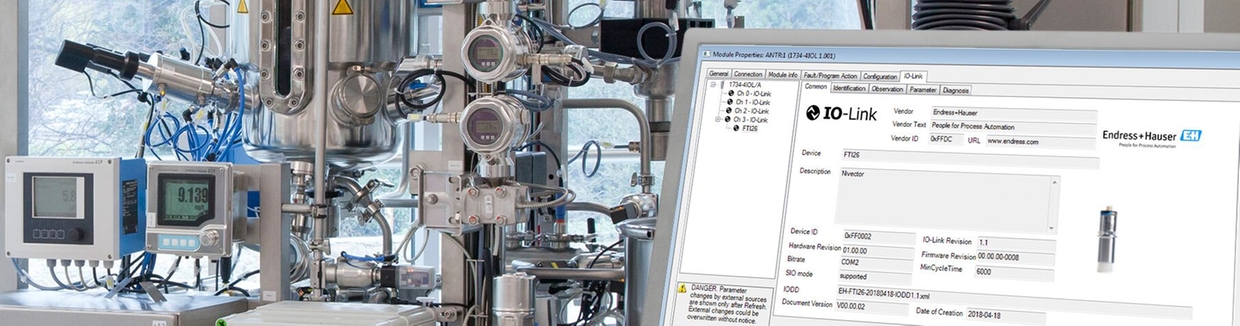 IO-Link instrumenter for industrien:  vann og avløpsvann, mat og drikke, olje og gass, kjemisk, metall og gruvedrift